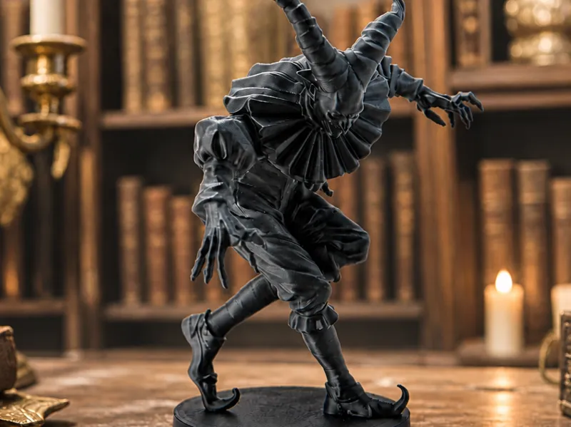 Creepy Evil Clown - Gothic Jester Figurine Decor