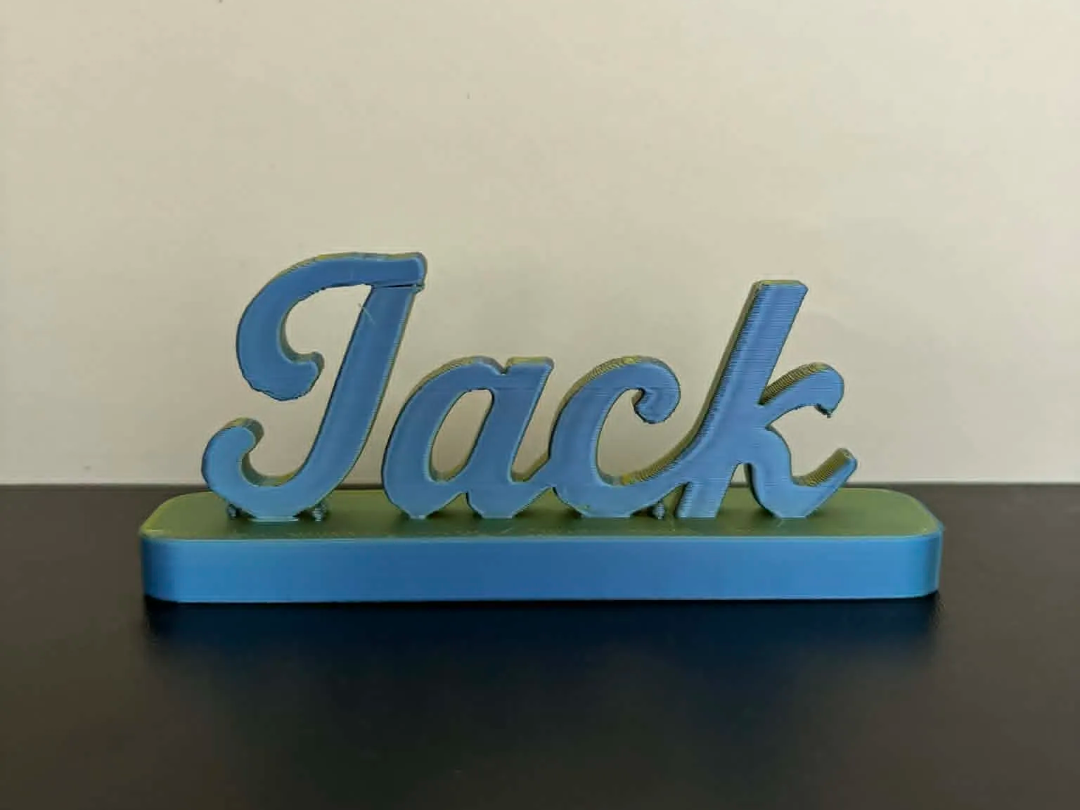 Custom Name  Jack Sign – Elegant Script Name Plate