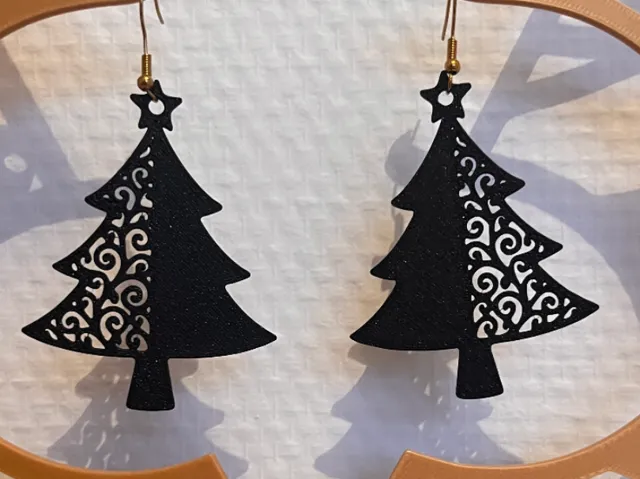 Earrings - Christmas tree