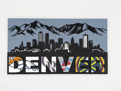 Denver City Sports Themed Skyline