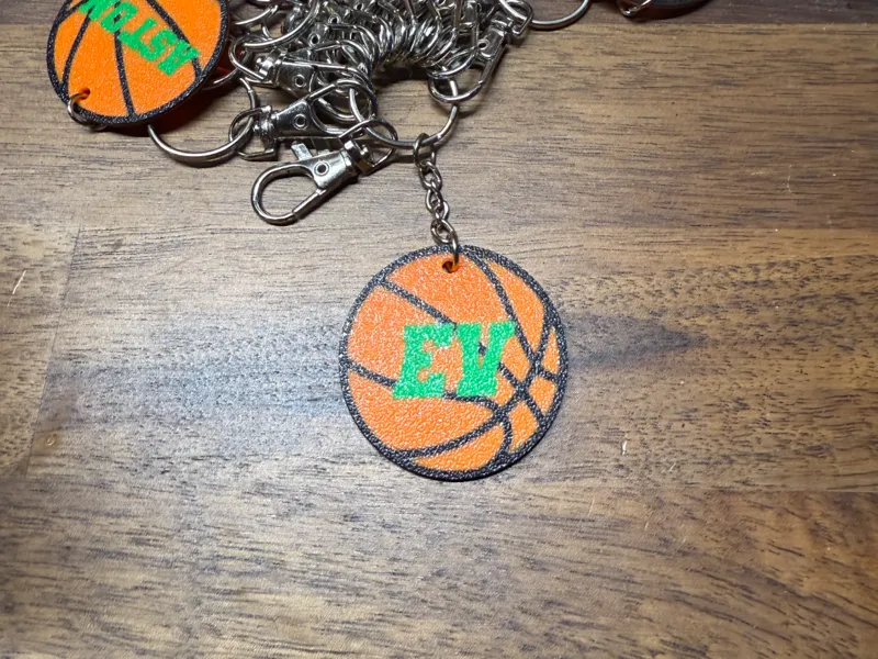 Editable Basketball Keychain