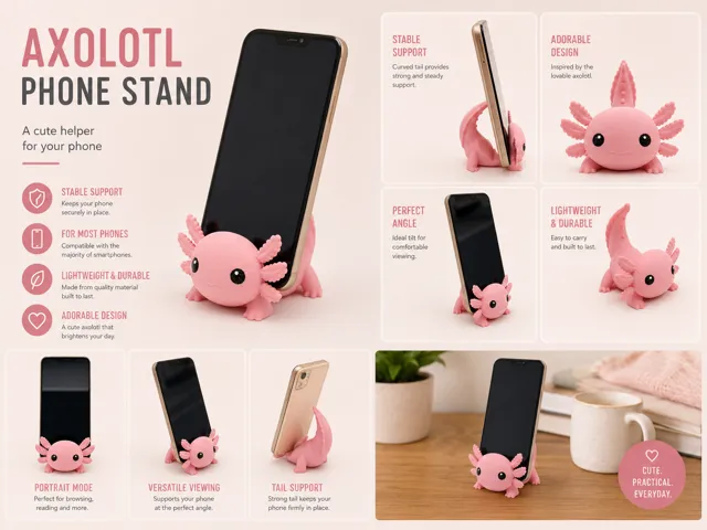 Axolotl Phone Stand