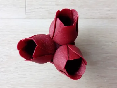 vase with tulips