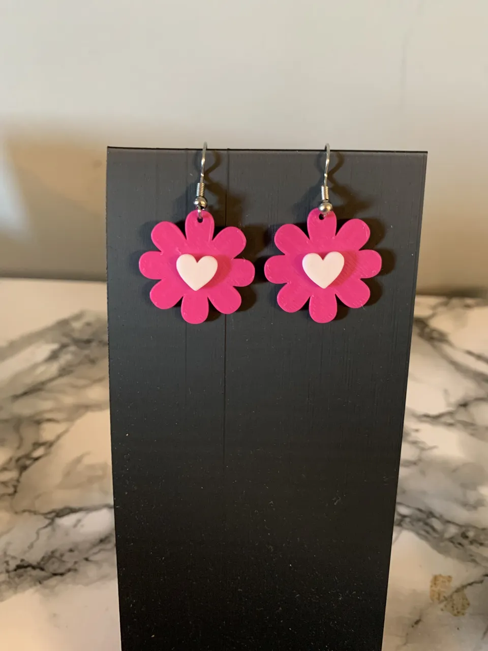 flower earrings view 2