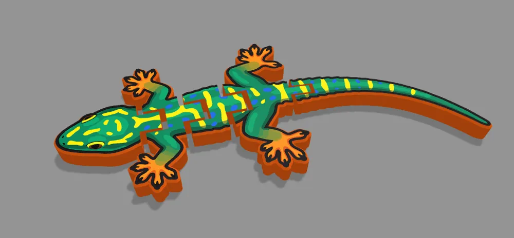 Articulated Gecko / Lizard - Free 3D Print Model - MakerWorld