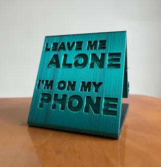 phone stand with customizable text