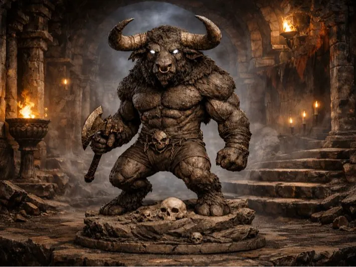 Minotaur of the Labyrinth Statue