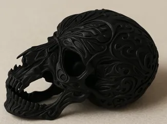 Gothic vampire skull