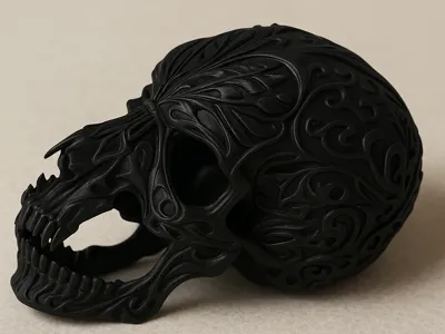 Gothic vampire skull