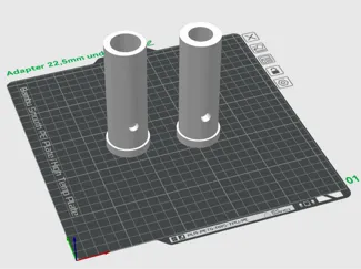 Schirmhalteradapter für Balkongeländer 22mm u 27mm