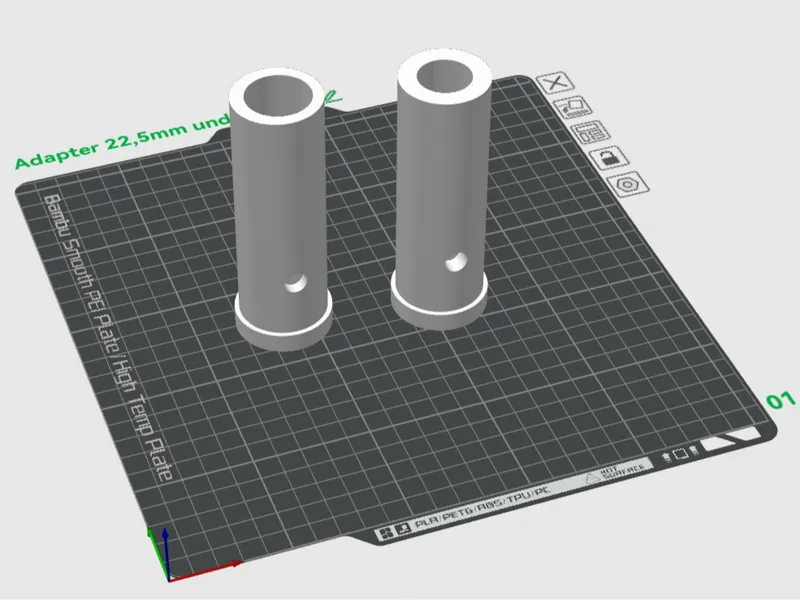 Schirmhalteradapter für Balkongeländer 22mm u 27mm