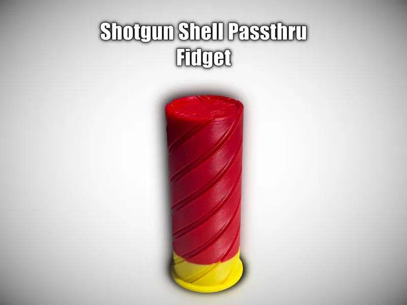 Shotgun Shell Spiral Pass-Through Fidget