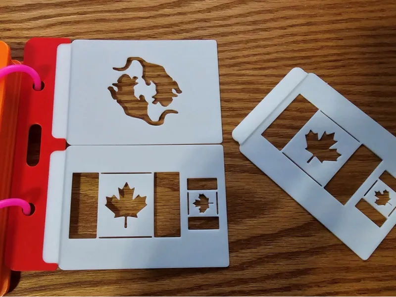 Stencil Canada Flag and Yin Yang Cats