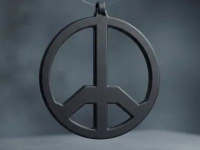 Peace keychain
