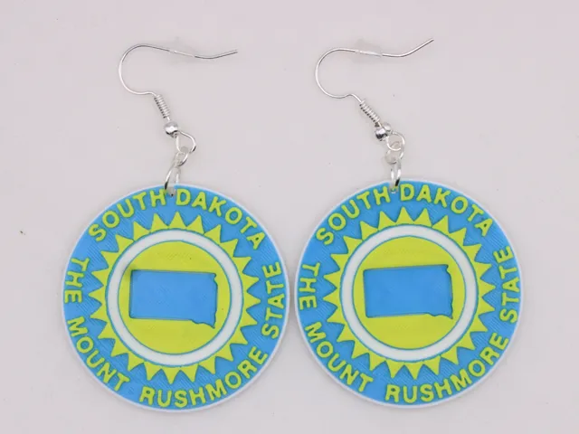 South Dakota Flag Earrings