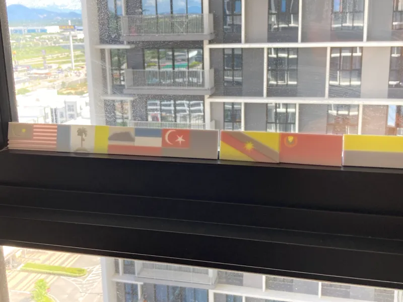 Color Lithophane - Malaysia States' Flag
