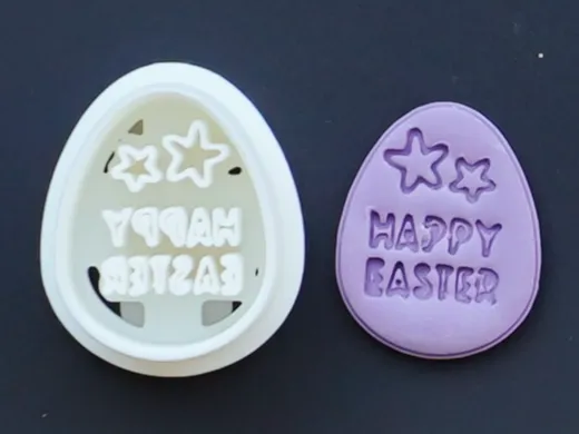 Happy Easter Egg Polymer Clay Cutter Earrings