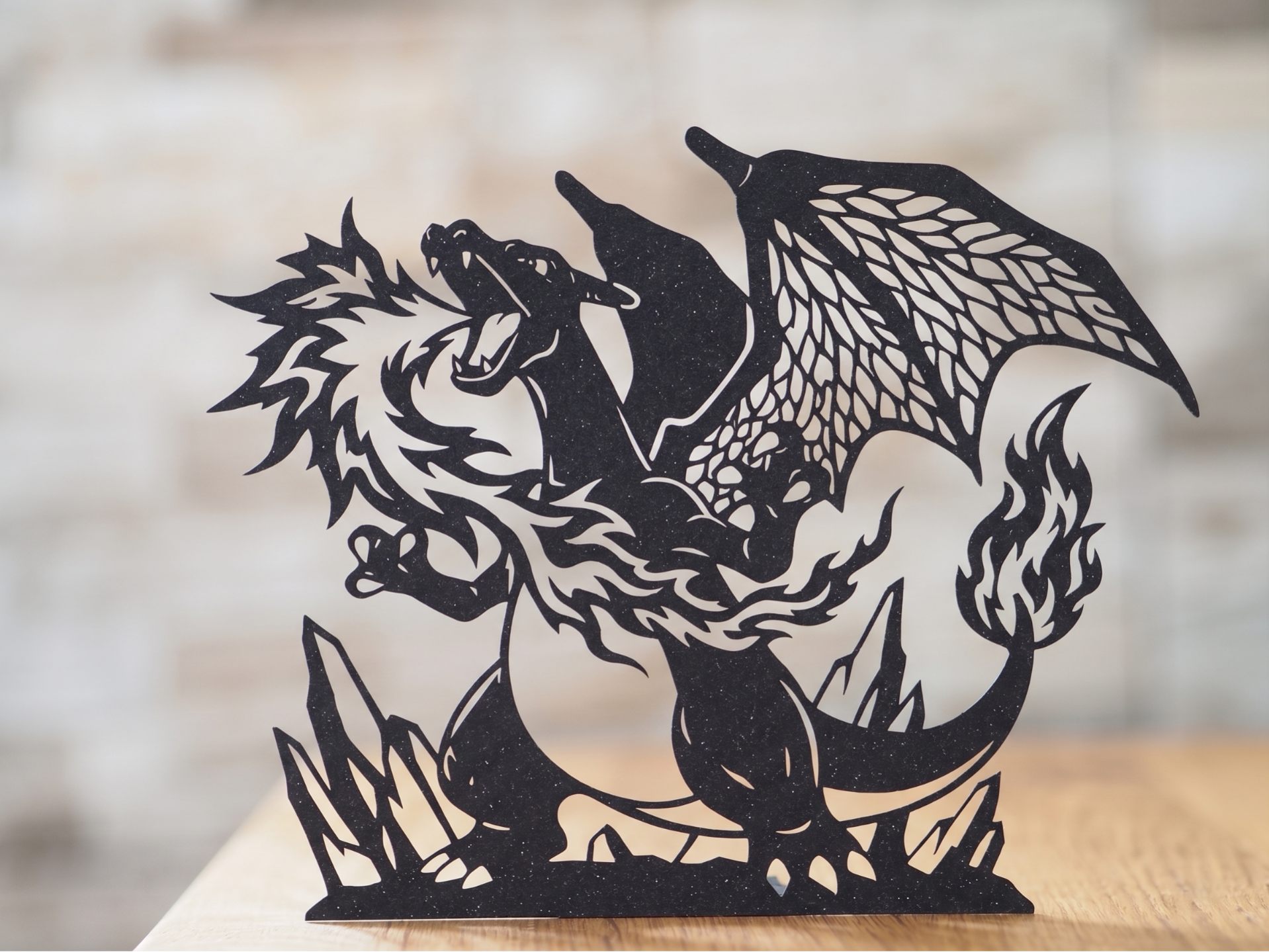 Dragon's Flame Charizard Silhouette Stand - 1