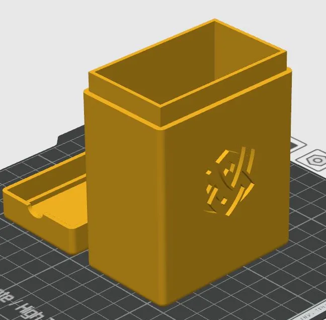 Lorcana Amber Deck Box For Cards With Sleeves