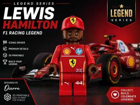Figura decorativa: Lewis Hamilton – F1 Racing Legend | LEGEND SERIES — referencia de MakerWorld