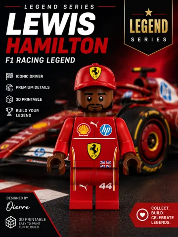 Figura decorativa: Lewis Hamilton – F1 Racing Legend | LEGEND SERIES — vista de referencia 2