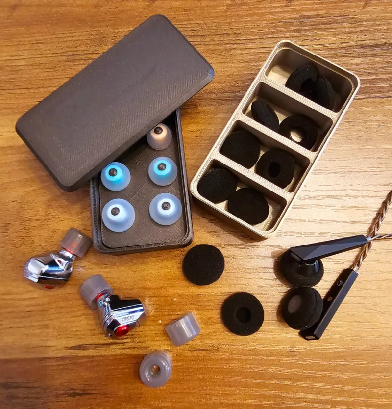 Earphone Eartips modular Storage Box, stackable