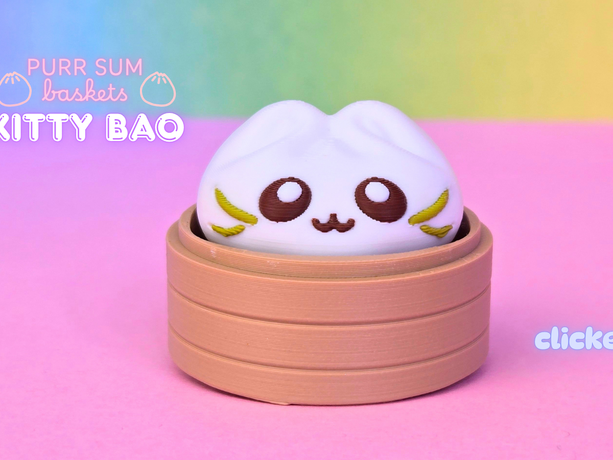 Cute Kitty Bao Dumpling Clicker Fidget Toy