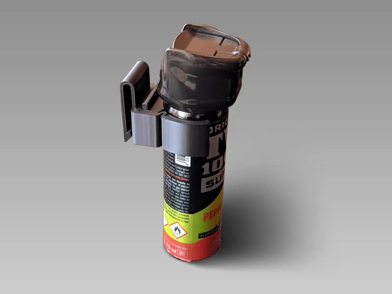 Pepper spray holder, MOLLE clip, self defence