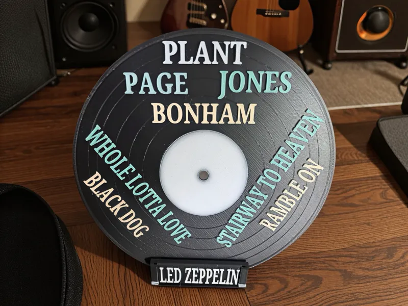 Led Zeppelin Display Record with stand
