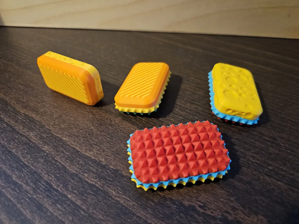 Sensory spiky fidget cards with magnets - Free 3D Print Model - MakerWorld