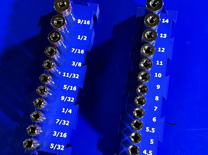 MAGNETIC QUARTER INCH DRIVE SOCKET HOLDERS