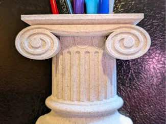 Greek column magnetic pen holder