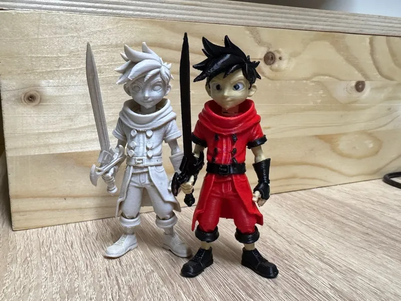 Fantasy warrior with sword figure - Zelda inspired