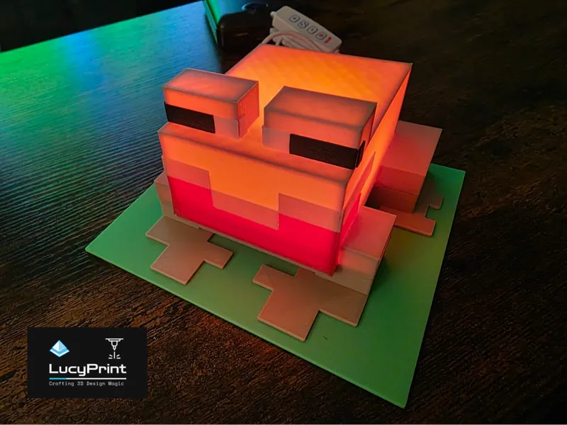 Minecraft Frog 3D Lightbox