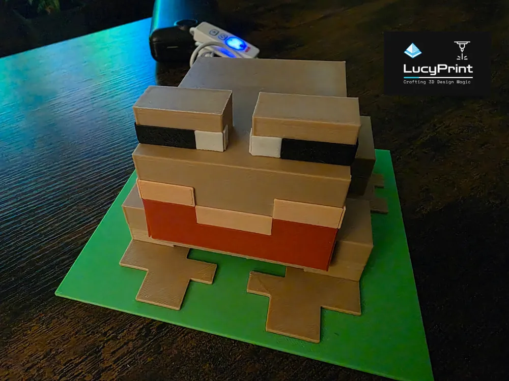 Minecraft Frog 3D Lightbox by LucyPrintMakerWorld: Download Free 3D Models