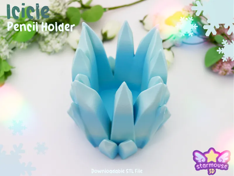 Ice Crystal Pencil Holder