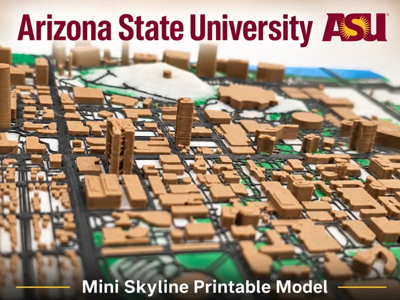 ASU - Miniature Map Model - Tempe AZ - Desk Model
