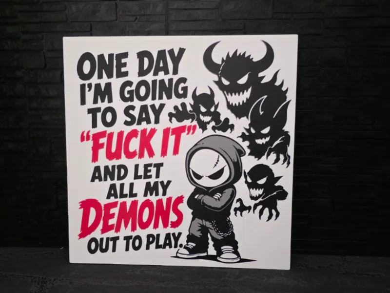 Magnet Schild " One Day "