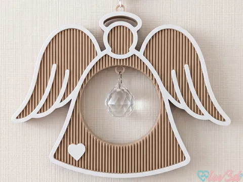 Marco decorativo: Boho Angel Crystal Suncatcher — referencia de MakerWorld