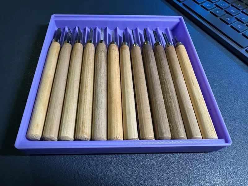 12 knife tray Gridfinity 