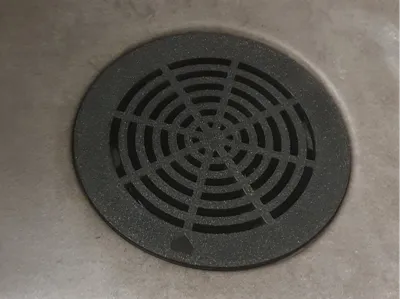 Shower drain cover, drain grate, Norwegian drain 1980s