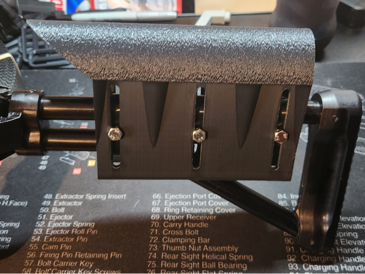 Cheek riser for CNC Warrior tubular stock