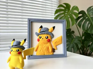Van Gogh Pikachu 梵高皮卡丘真浮雕!