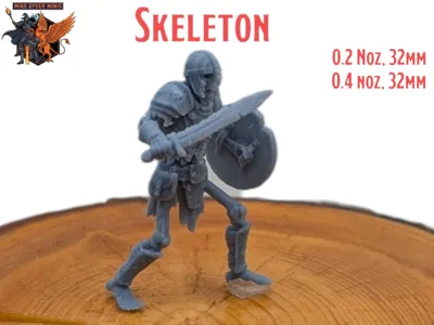Skeleton Melee - MGM Print-Ready Mini