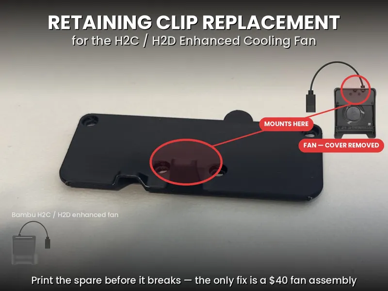 H2C Enhanced Cooling Fan RETAINING CLIP 