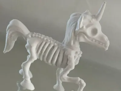 halloween skeleton unicorn