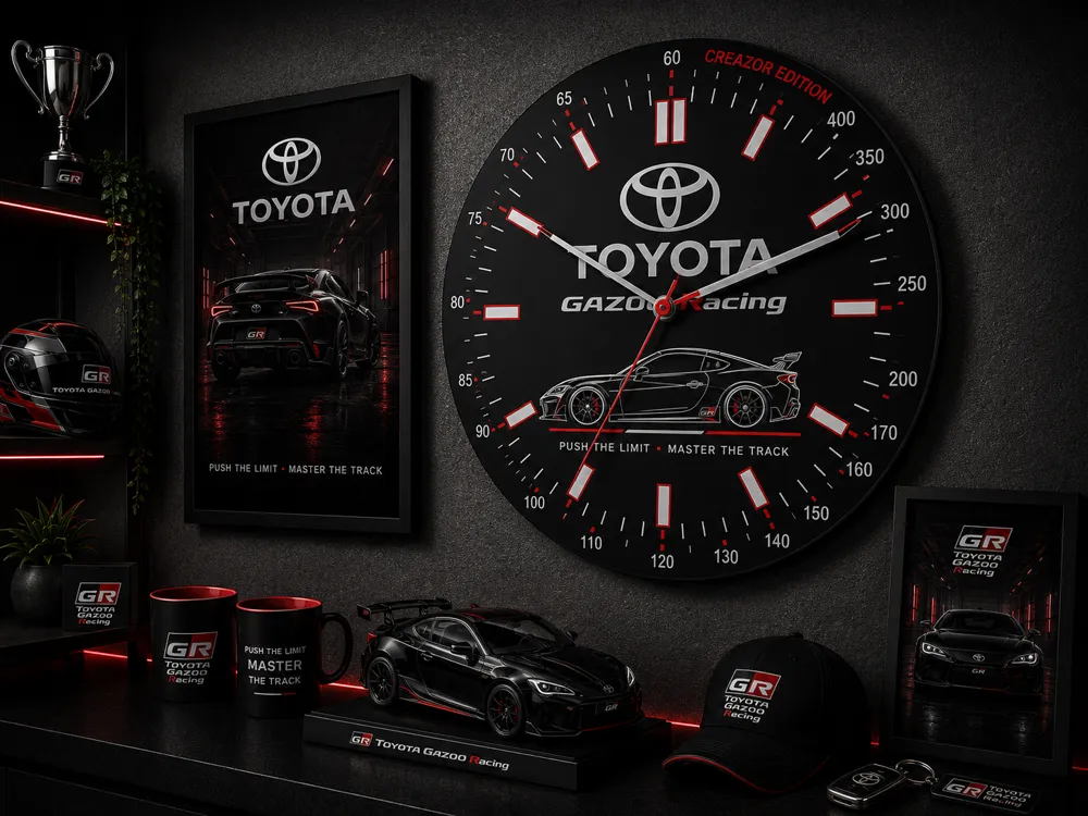 Cuadro decorativo en 3D: Horloge Murale Modulaire – Edition Toyota Gazoo. Referencia del modelo original.