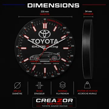 Cuadro decorativo en 3D: Horloge Murale Modulaire – Edition Toyota Gazoo — vista de referencia 4