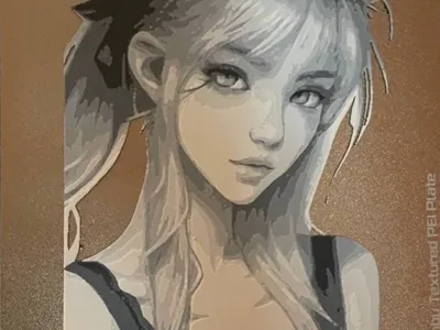 Printspots Alpha Channel Demo: Anime Girl Portrait