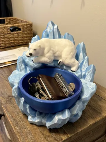 Organizador: Polar Bear Glacier Catchall Tray Desk Organizer — vista de referencia 2